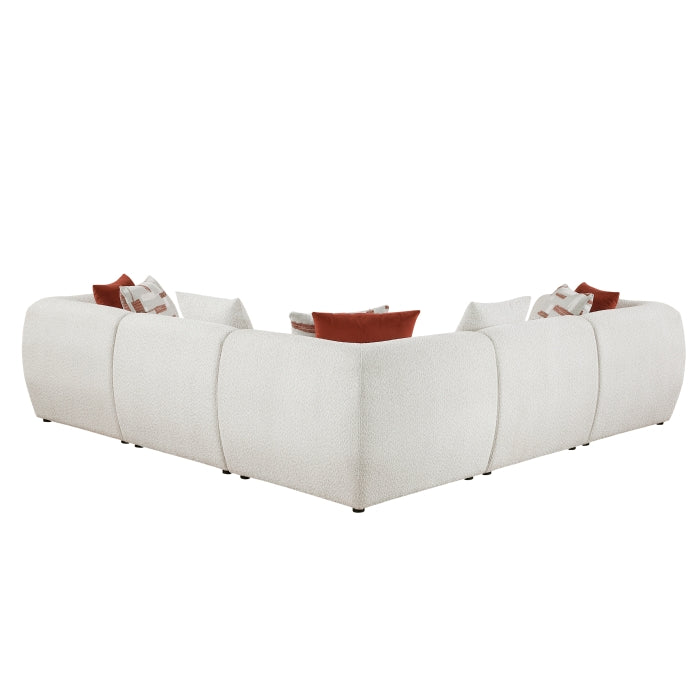 Homelegance - Franz 5 Piece Modular Sectional in Beige - 9669CN*3CR2AC - GreatFurnitureDeal