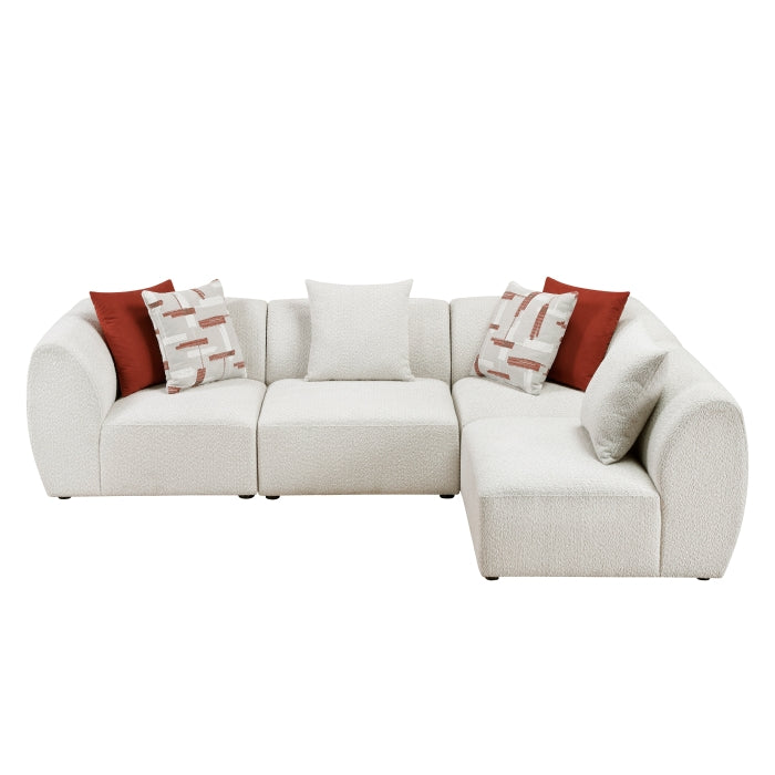 Homelegance - Franz 4 Piece Modular Sectional in Beige - 9669CN*42CR2AC - GreatFurnitureDeal