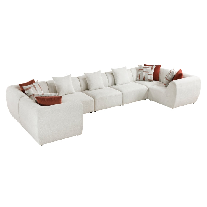 Homelegance - Franz 7 Piece Modular Sectional in Beige - 9669CN*74CR3AC - GreatFurnitureDeal