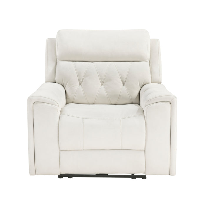 Homelegance - Dean 3 Piece Double Reclining Living Room Set in Beige - 9670BE*3PWH - GreatFurnitureDeal