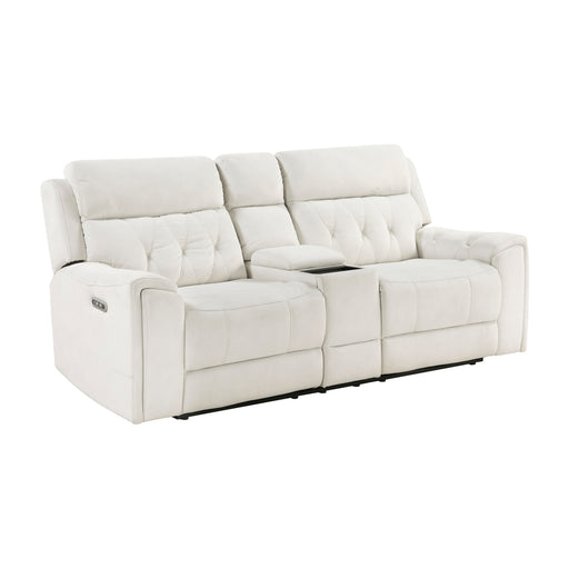 Homelegance - Celeste 2 Piece Power Reclining Sofa Set in Beige - 9670BE*2PWH - GreatFurnitureDeal