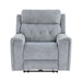 Homelegance - Celeste 3 Piece Double Reclining Living Room Set in Gray - 9670GY*3PWH - GreatFurnitureDeal