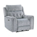 Homelegance - Celeste 3 Piece Double Reclining Living Room Set in Gray - 9670GY*3PWH - GreatFurnitureDeal