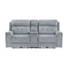 Homelegance - Celeste 2 Piece Double Reclining Sofa Set in Gray - 9670GY*2PWH - GreatFurnitureDeal