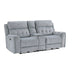 Homelegance - Celeste Power Double Reclining Loveseat in Gray - 9670GY-2PWH - GreatFurnitureDeal