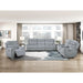 Homelegance - Celeste Power Double Reclining Loveseat in Gray - 9670GY-2PWH - GreatFurnitureDeal