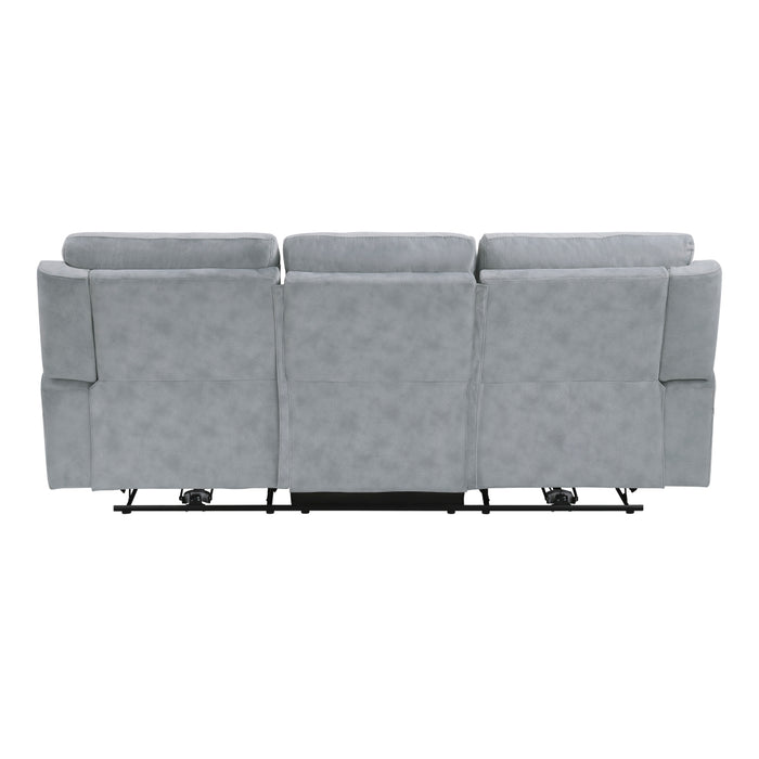 Homelegance - Celeste 2 Piece Double Reclining Sofa Set in Gray - 9670GY*2PWH - GreatFurnitureDeal
