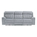 Homelegance - Celeste 2 Piece Double Reclining Sofa Set in Gray - 9670GY*2PWH - GreatFurnitureDeal
