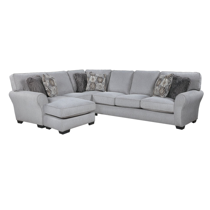 Homelegance - Kieran 2 Piece Reversible Sectional in Gray - 9679GY*SC - GreatFurnitureDeal