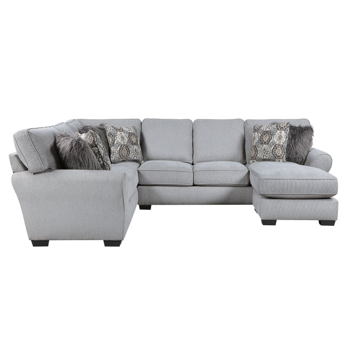 Homelegance - Kieran 2 Piece Reversible Sectional in Gray - 9679GY*SC - GreatFurnitureDeal