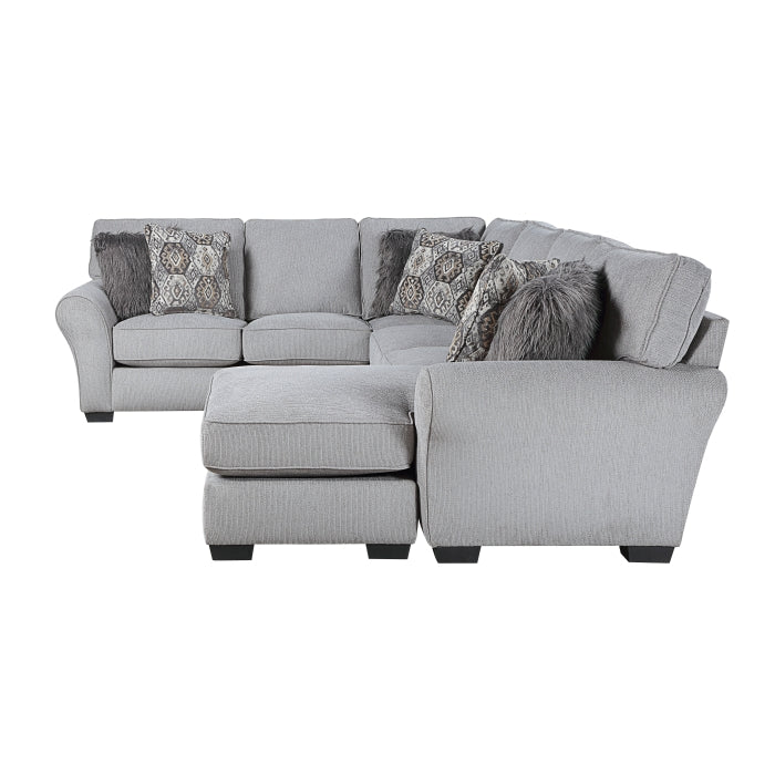 Homelegance - Kieran 2 Piece Reversible Sectional in Gray - 9679GY*SC - GreatFurnitureDeal