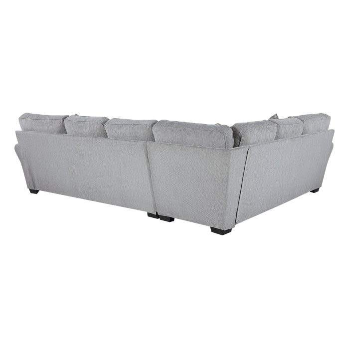 Homelegance - Kieran 2 Piece Reversible Sectional in Gray - 9679GY*SC - GreatFurnitureDeal