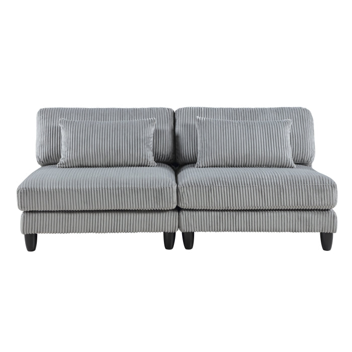 Homelegance - Robstown 6 Piece Modular Sectional in Gray - 9688GY*63CR3AC - GreatFurnitureDeal