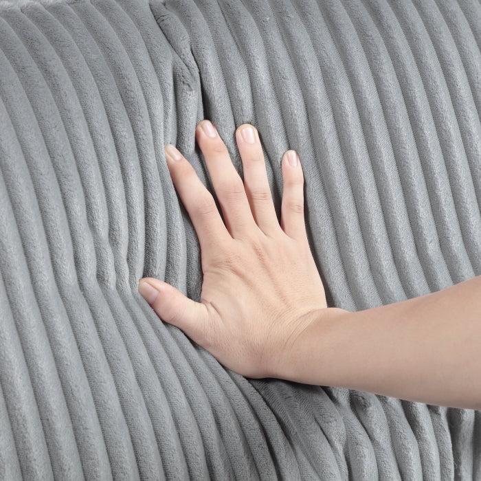 Homelegance - Robstown 6 Piece Modular Sectional with Ottoman in Gray - 9688GY*63CR2ACOT - GreatFurnitureDeal