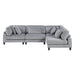 Homelegance - Robstown 4 Piece Modular Sectional in Gray - 9688GY*42CR2AC - GreatFurnitureDeal