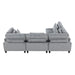 Homelegance - Robstown 4 Piece Modular Sectional in Gray - 9688GY*42CR2AC - GreatFurnitureDeal