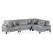 Homelegance - Robstown 4 Piece Modular Sectional in Gray - 9688GY*42CR2AC - GreatFurnitureDeal