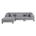 Homelegance - Robstown 4 Piece Modular Sectional with Ottoman in Gray - 9688GY*42CRACOT - GreatFurnitureDeal