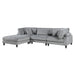 Homelegance - Robstown 4 Piece Modular Sectional with Ottoman in Gray - 9688GY*42CRACOT - GreatFurnitureDeal