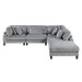 Homelegance - Robstown 5 Piece Modular Sectional with Ottoman in Gray - 9688GY*52CR2ACOT - GreatFurnitureDeal