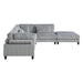 Homelegance - Robstown 5 Piece Modular Sectional with Ottoman in Gray - 9688GY*52CR2ACOT - GreatFurnitureDeal