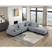Homelegance - Robstown 5 Piece Modular Sectional with Ottoman in Gray - 9688GY*52CR2ACOT - GreatFurnitureDeal
