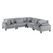 Homelegance - Robstown 5 Piece Modular Sectional in Gray - 9688GY*53CR2AC - GreatFurnitureDeal