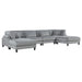Homelegance - Robstown 6 Piece Modular Sectional with Ottomans in Gray - 9688GY*62CR2AC2OT - GreatFurnitureDeal