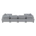 Homelegance - Robstown 6 Piece Modular Sectional with Ottomans in Gray - 9688GY*62CR2AC2OT - GreatFurnitureDeal
