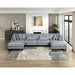 Homelegance - Robstown 6 Piece Modular Sectional with Ottomans in Gray - 9688GY*62CR2AC2OT - GreatFurnitureDeal