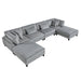 Homelegance - Robstown 6 Piece Modular Sectional with Ottomans in Gray - 9688GY*62CR2AC2OT - GreatFurnitureDeal