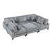 Homelegance - Robstown 6 Piece Modular Sectional with Ottoman in Gray - 9688GY*62CR3ACOT - GreatFurnitureDeal