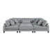 Homelegance - Robstown 6 Piece Modular Sectional with Ottoman in Gray - 9688GY*62CR3ACOT - GreatFurnitureDeal