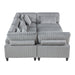 Homelegance - Robstown 6 Piece Modular Sectional with Ottoman in Gray - 9688GY*62CR3ACOT - GreatFurnitureDeal