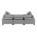 Homelegance - Robstown 6 Piece Modular Sectional with Ottoman in Gray - 9688GY*62CR3ACOT - GreatFurnitureDeal