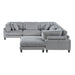 Homelegance - Robstown 6 Piece Modular Sectional with Ottoman in Gray - 9688GY*63CR2ACOT - GreatFurnitureDeal