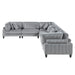 Homelegance - Robstown 6 Piece Modular Sectional in Gray - 9688GY*63CR3AC - GreatFurnitureDeal