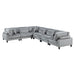 Homelegance - Robstown 6 Piece Modular Sectional in Gray - 9688GY*63CR3AC - GreatFurnitureDeal