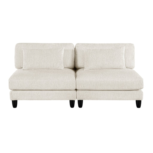 Homelegance - Robstown 6 Piece Modular Sectional with Ottomans in Beige - 9688NBE*62CR2AC2OT - GreatFurnitureDeal