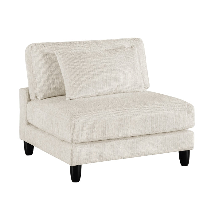 Homelegance - Robstown 5 Piece Modular Sectional with Ottoman in Beige - 9688NBE*52CR2ACOT - GreatFurnitureDeal