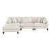 Homelegance - Robstown 4 Piece Modular Sectional with Ottoman in Beige - 9688NBE*42CRACOT - GreatFurnitureDeal