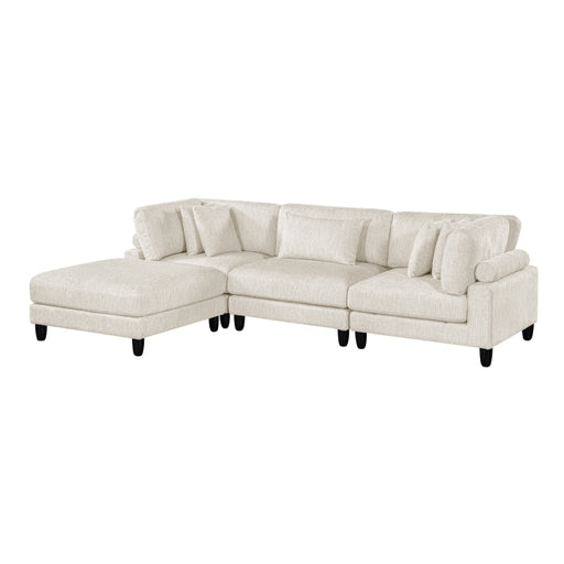Homelegance - Robstown 4 Piece Modular Sectional with Ottoman in Beige - 9688NBE*42CRACOT - GreatFurnitureDeal