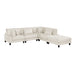 Homelegance - Robstown 5 Piece Modular Sectional with Ottoman in Beige - 9688NBE*52CR2ACOT - GreatFurnitureDeal