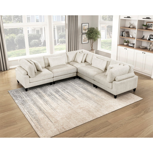 Homelegance - Robstown 5-Piece Modular Sectional in Beige - 9688NBE*53CR2AC - GreatFurnitureDeal