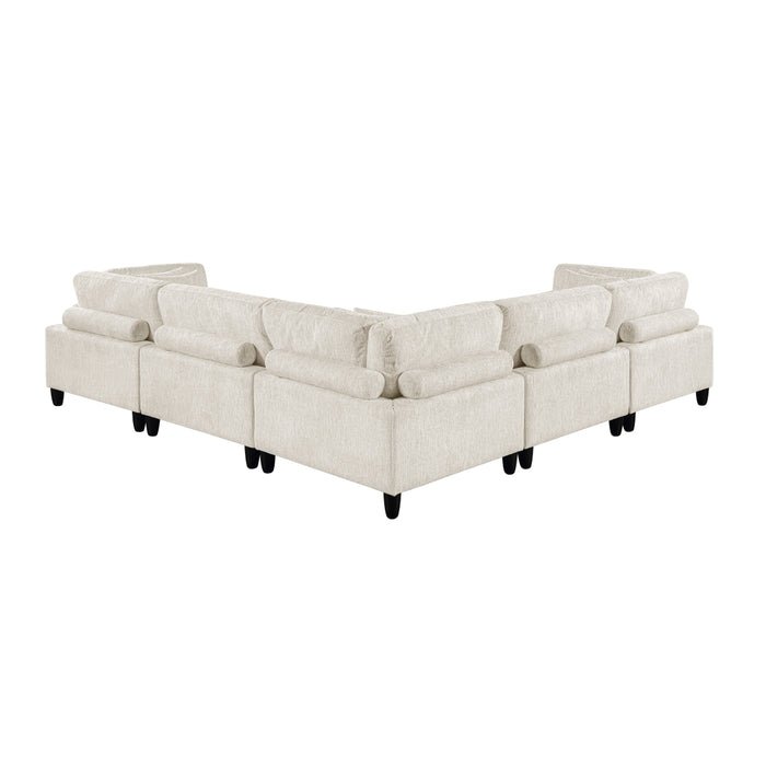 Homelegance - Robstown 5-Piece Modular Sectional in Beige - 9688NBE*53CR2AC - GreatFurnitureDeal