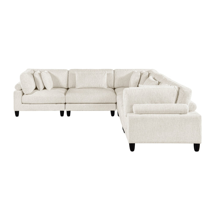 Homelegance - Robstown 5-Piece Modular Sectional in Beige - 9688NBE*53CR2AC - GreatFurnitureDeal