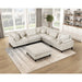 Homelegance - Robstown 6 Piece Modular Sectional with Ottoman in Beige - 9688NBE*63CR2ACOT - GreatFurnitureDeal