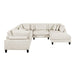 Homelegance - Robstown 6 Piece Modular Sectional with Ottoman in Beige - 9688NBE*63CR2ACOT - GreatFurnitureDeal