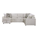 Homelegance - Myrtle 3 Piece Sectional with Pull-out Bed and Hidden Storage in Beige - 9702BE*3LC3R - GreatFurnitureDeal