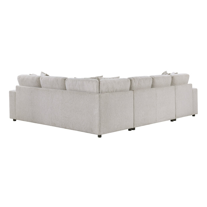Homelegance - Myrtle 3 Piece Sectional with Pull-out Bed and Hidden Storage in Beige - 9702BE*3LC3R - GreatFurnitureDeal